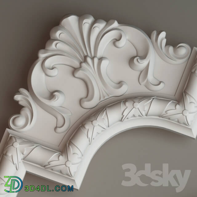 Decorative plaster - Ceiling molding corner pieces _quot_Gaudi Decor_quot_