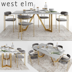 Table _ Chair - WEST ELM set 4 