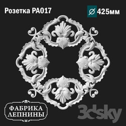 Decorative plaster - Ceiling gypsum plaster outlet PA017 