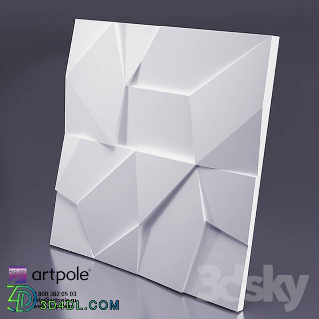 3D panel - Gypsum 3d panel ROCK from Artpole