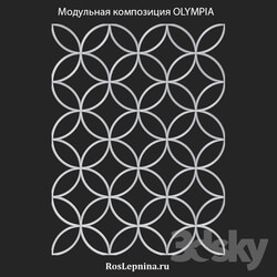 Decorative plaster - OM OLYMPIA modular composition from RosLepnina 