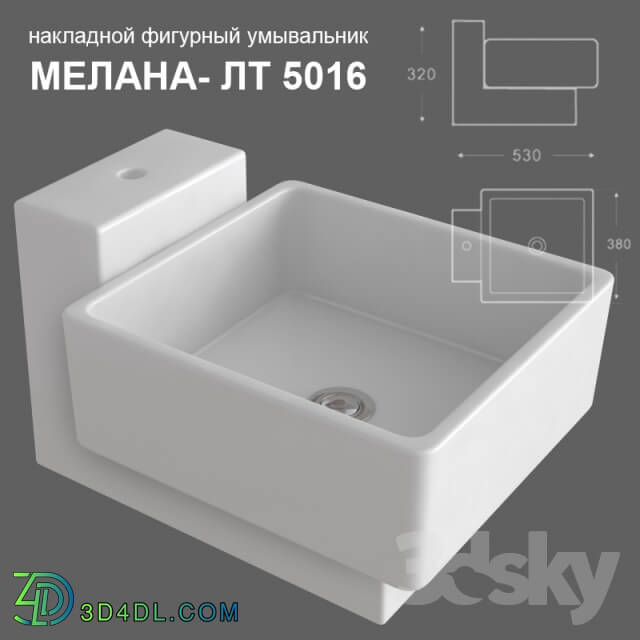 Wash basin - invoice shaped washbasin chalk