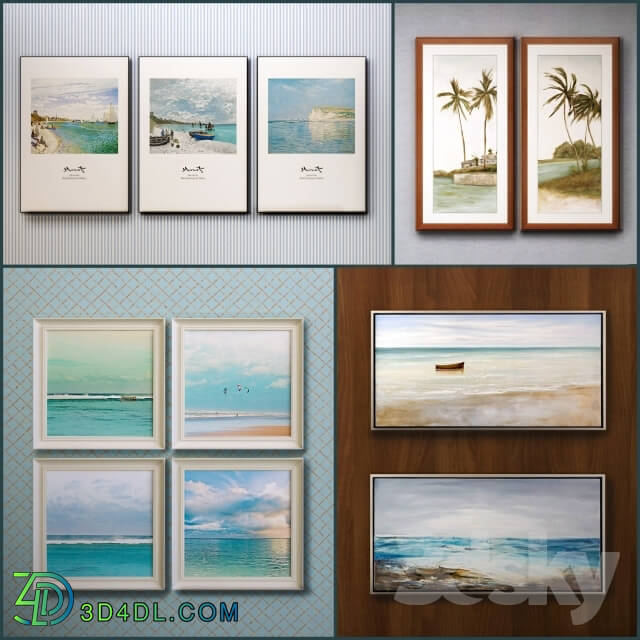 Frame - The picture in the frame_ 11 Pieces _Collection 35_ Sea theme