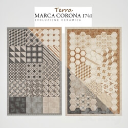 Bathroom accessories - Italian tiles Marca Corona 1741 Terra. 