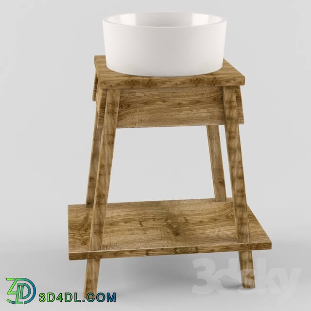 Wash basin - Washbasin with shelf