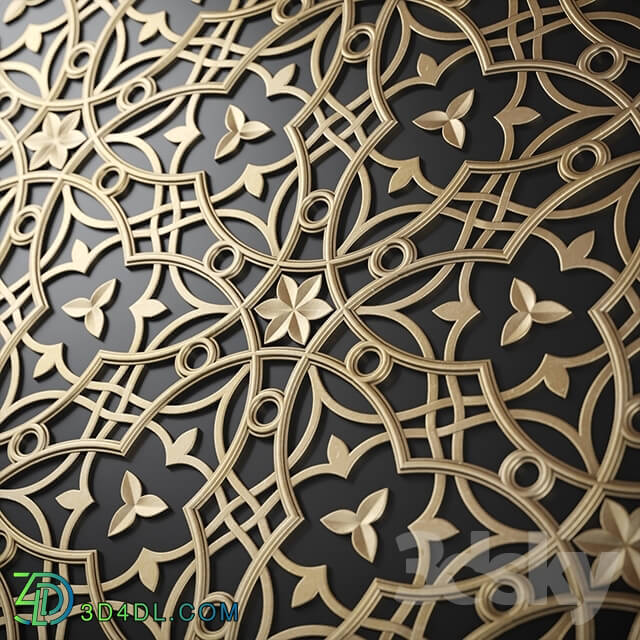 Decorative plaster - Arabic decor panel 03