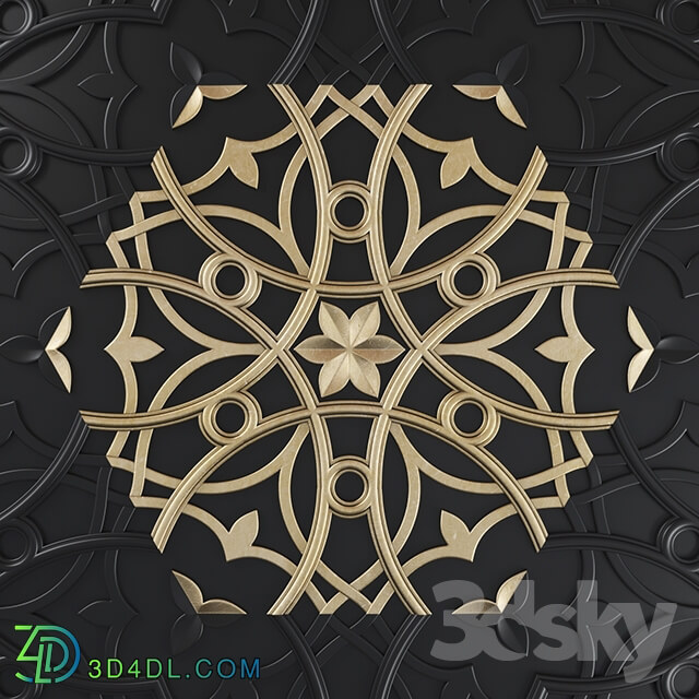 Decorative plaster - Arabic decor panel 03