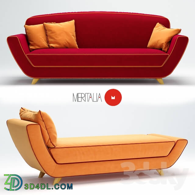 Sofa - A sofa and chaise longue by Minah Meritalia