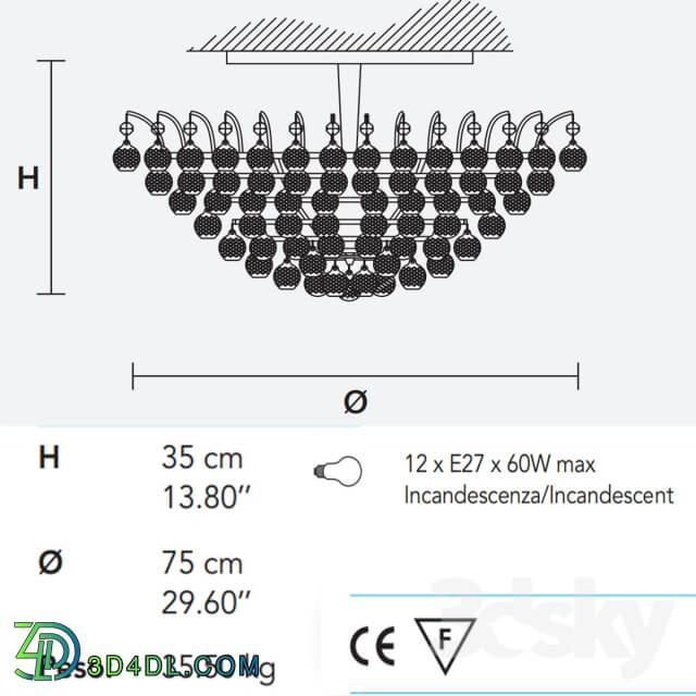 Ceiling light - Masiero IMPERO-DECO VE 808 PL8 _ 4