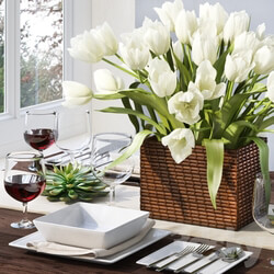 Tableware - Tableware with tulips 