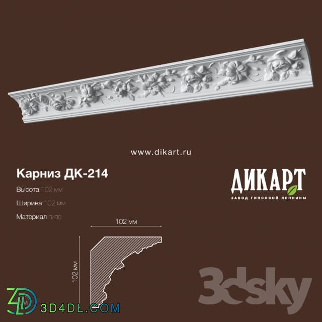 Decorative plaster - DK-214_102Hx102mm