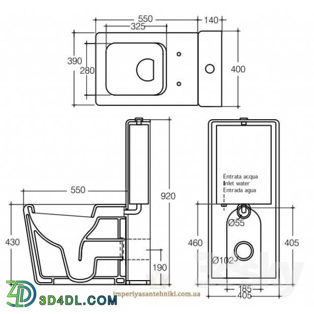 Toilet and Bidet - Floorstanding WC Althea Ceramica