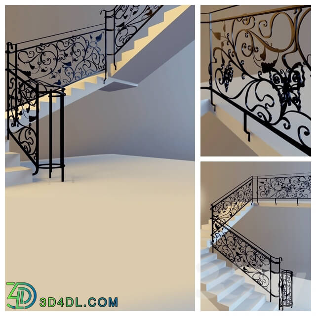 Staircase - Forged fence stairs