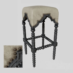 Chair - Backless Wood Bar Stool 