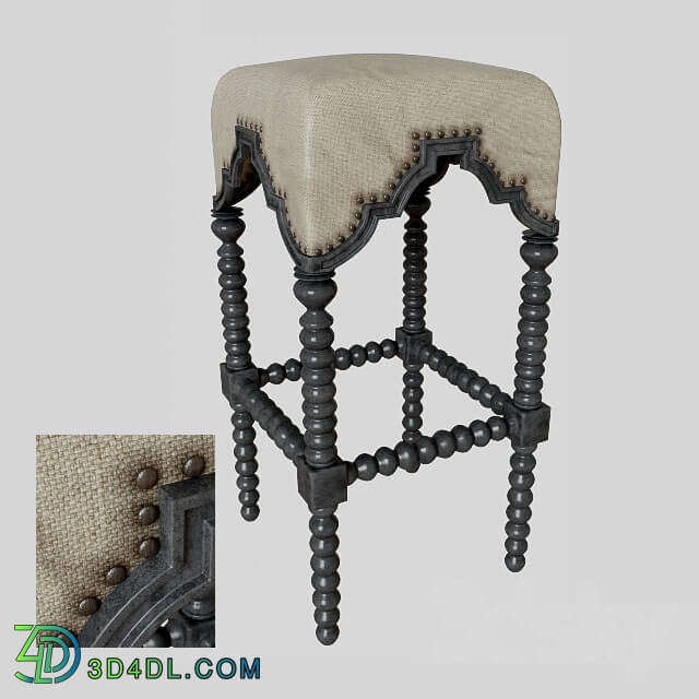 Chair - Backless Wood Bar Stool