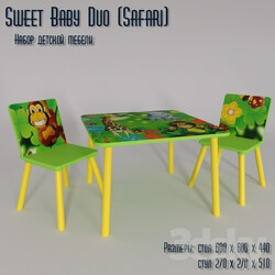 Table _ Chair - A set of children__39_s furniture Sweet Baby Duo _Safari_ 