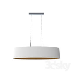 Ceiling light - 95047 PASTERI suspension_ 2x60W _E27__ 1000x280_ nickel matt _ textile_ white_ copper 