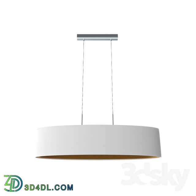 Ceiling light - 95047 PASTERI suspension_ 2x60W _E27__ 1000x280_ nickel matt _ textile_ white_ copper