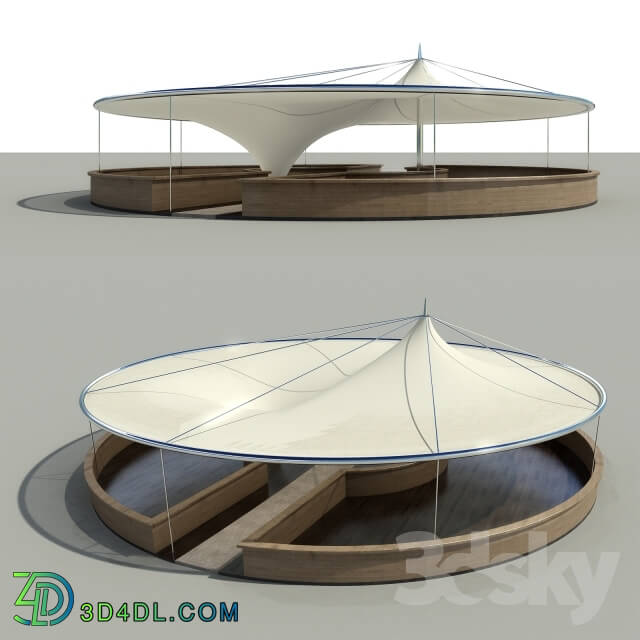 Building - Tent with a beach bar