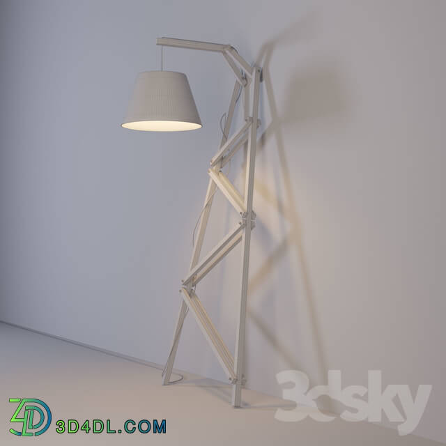 Floor lamp - wooden floor lamp