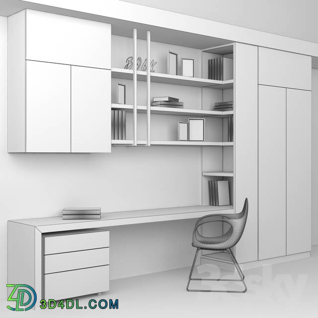 Office furniture - Writing desk and shelves