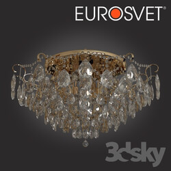 Ceiling light - OM Ceiling chandelier with crystal Eurosvet 10081_12 Crystal Gold 