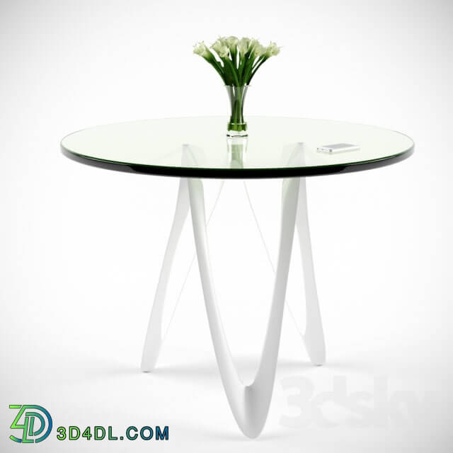 Table - Round glass table Demo