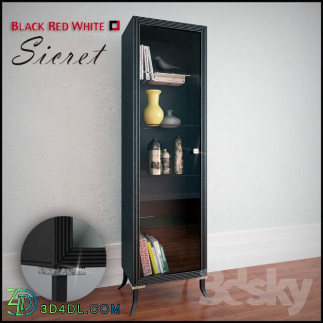 Wardrobe _ Display cabinets - Showcase - Black Red White _BRW__ Sicret_ REG1W