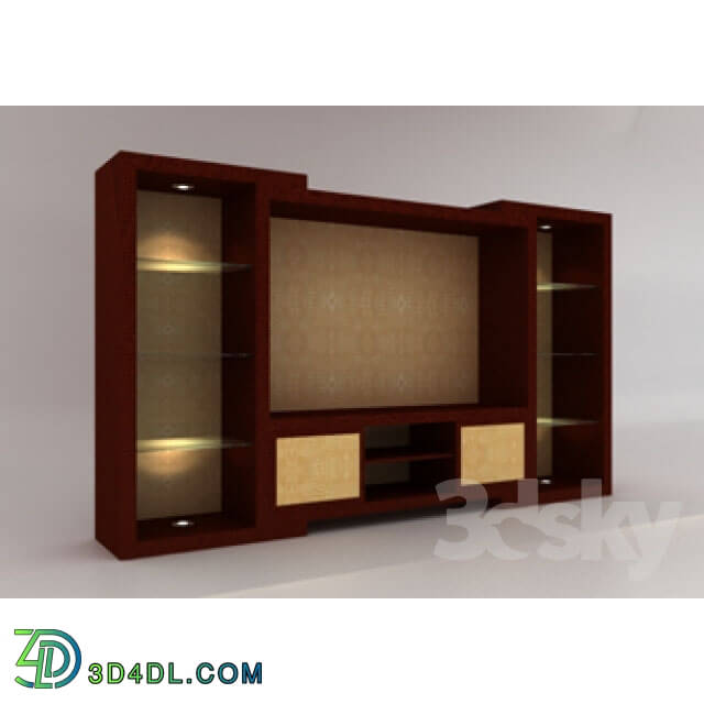 Wardrobe _ Display cabinets - Curbstone under TV