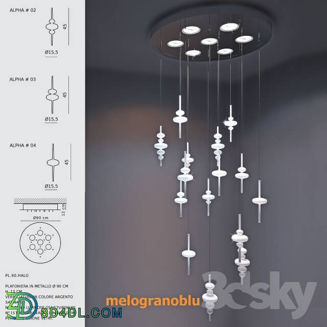 Ceiling light - Melogranoblu Lamp ALPHA