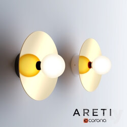 Wall light - ARETI - Disk and Sphere - Wall lamp 
