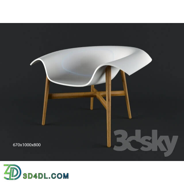 Chair - White easy chair