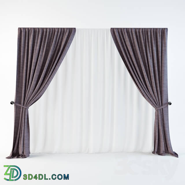 Curtain - Blind with pickup and tulle