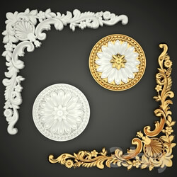 Decorative plaster - Classical moldings_ socket 