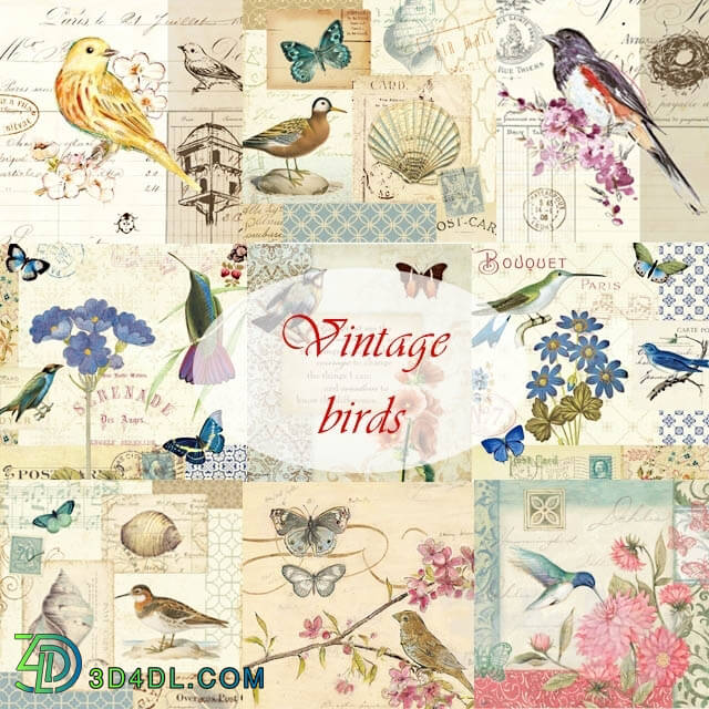 Miscellaneous - set of vintage birds