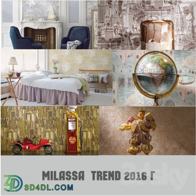 Wall covering - Wallpapers Milassa collection Trend