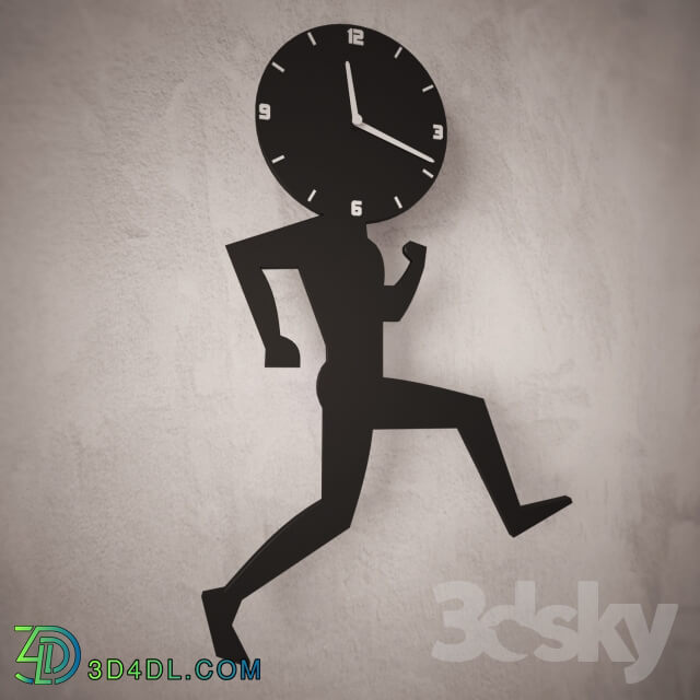 Other decorative objects - Wall clock _quot_running Man_quot_