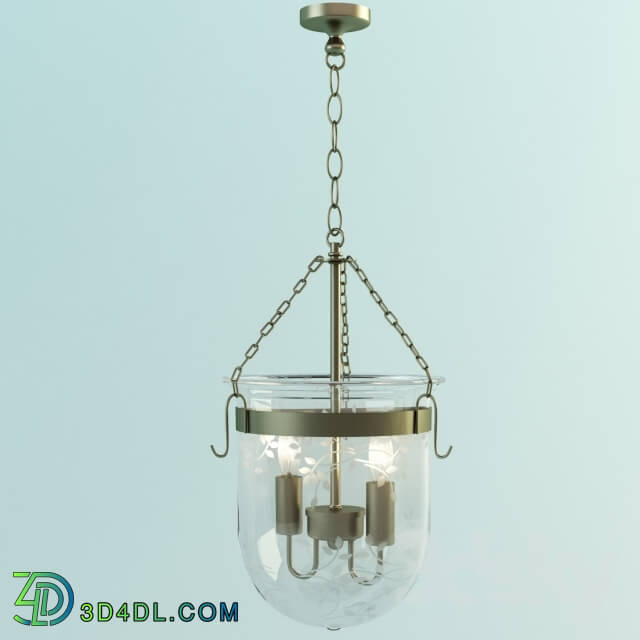 Ceiling light - Berwick Glass and Brass Pendant Light