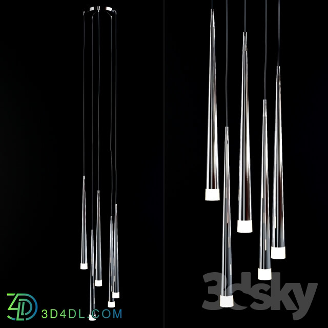 Ceiling light - Suspension Azzardo md 1220a-5-chrome Stylo