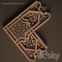 Decorative plaster - Arabic decor _corner element_ 