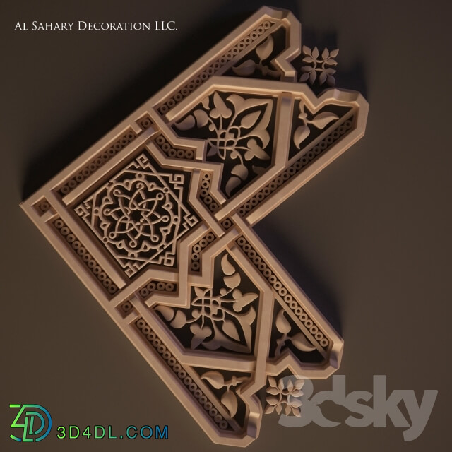 Decorative plaster - Arabic decor _corner element_