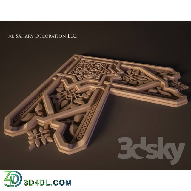 Decorative plaster - Arabic decor _corner element_