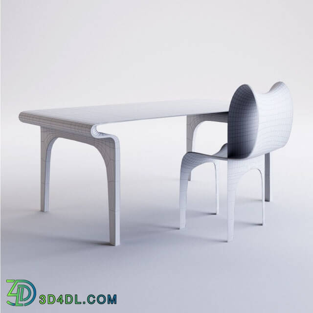 Table _ Chair - Contour table with chair