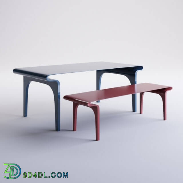 Table _ Chair - Contour table with chair