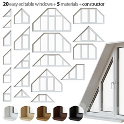 Windows - Set of trapezoidal windows 