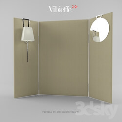 Other decorative objects - Screen furniture with mirror and lamp Vidieffe 