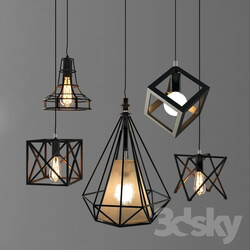 Ceiling light - Nordic retro wrought iron industrial Chandelier part-2 
