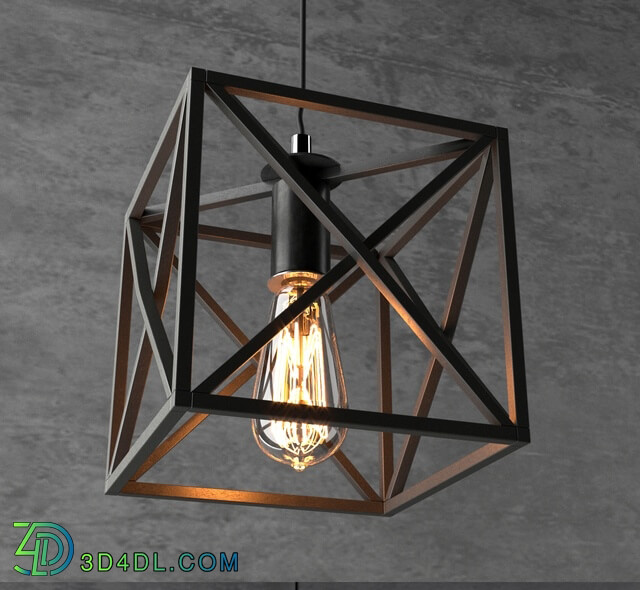 Ceiling light - Nordic retro wrought iron industrial Chandelier part-2