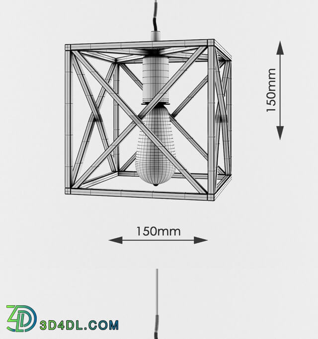 Ceiling light - Nordic retro wrought iron industrial Chandelier part-2