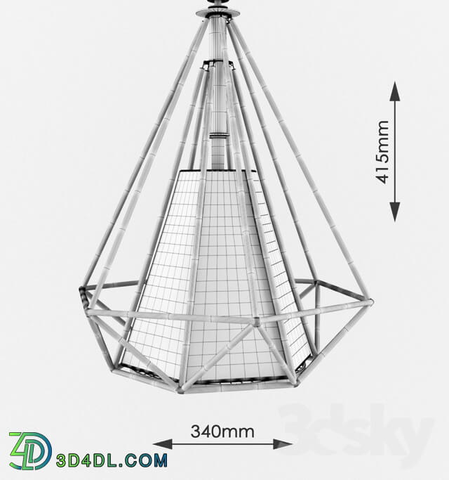 Ceiling light - Nordic retro wrought iron industrial Chandelier part-2